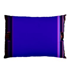 Blue Fractal Square Button Pillow Case by Simbadda