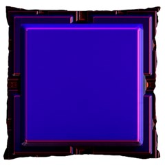 Blue Fractal Square Button Standard Flano Cushion Case (one Side) by Simbadda