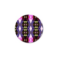 Geometric Abstract Background Art Golf Ball Marker by Simbadda