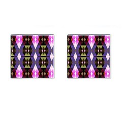 Geometric Abstract Background Art Cufflinks (square) by Simbadda