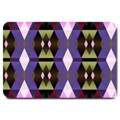 Geometric Abstract Background Art Large Doormat 