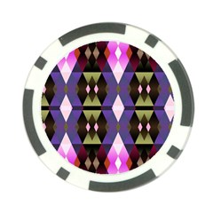 Geometric Abstract Background Art Poker Chip Card Guard by Simbadda