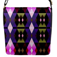 Geometric Abstract Background Art Flap Messenger Bag (s) by Simbadda