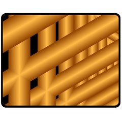 Fractal Background With Gold Pipes Fleece Blanket (medium)  by Simbadda