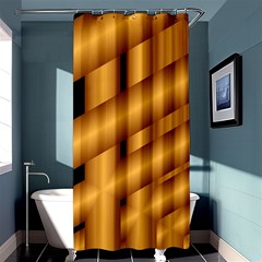 Fractal Background With Gold Pipes Shower Curtain 36  X 72  (stall)  by Simbadda