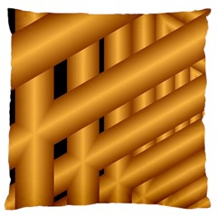 Fractal Background With Gold Pipes Large Cushion Case (one Side) by Simbadda