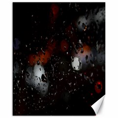 Lights And Drops While On The Road Canvas 16  X 20   by Simbadda