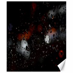 Lights And Drops While On The Road Canvas 20  X 24   by Simbadda