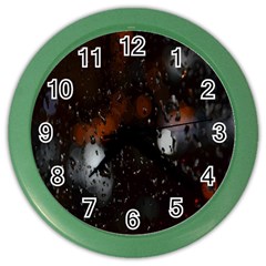 Lights And Drops While On The Road Color Wall Clocks by Simbadda