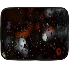 Lights And Drops While On The Road Double Sided Fleece Blanket (mini)  by Simbadda