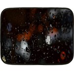 Lights And Drops While On The Road Double Sided Fleece Blanket (Mini)  35 x27  Blanket Front