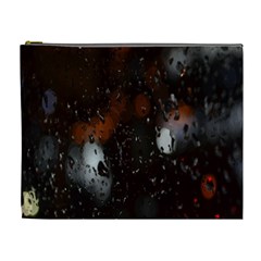 Lights And Drops While On The Road Cosmetic Bag (xl) by Simbadda