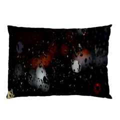 Lights And Drops While On The Road Pillow Case (two Sides) by Simbadda