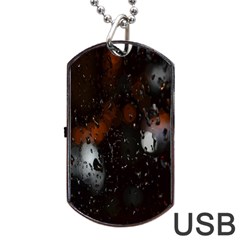 Lights And Drops While On The Road Dog Tag Usb Flash (one Side) by Simbadda