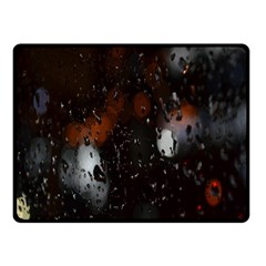 Lights And Drops While On The Road Double Sided Fleece Blanket (small)  by Simbadda