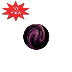 A Pink Purple Swirl Fractal And Flame Style 1  Mini Magnet (10 Pack)  by Simbadda