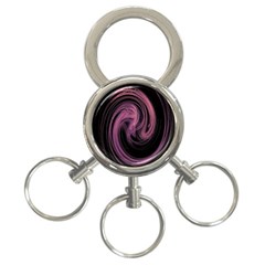 A Pink Purple Swirl Fractal And Flame Style 3-ring Key Chains by Simbadda