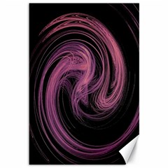 A Pink Purple Swirl Fractal And Flame Style Canvas 12  X 18   by Simbadda