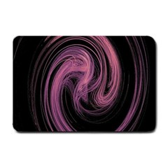 A Pink Purple Swirl Fractal And Flame Style Small Doormat  by Simbadda