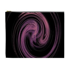 A Pink Purple Swirl Fractal And Flame Style Cosmetic Bag (xl) by Simbadda