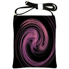 A Pink Purple Swirl Fractal And Flame Style Shoulder Sling Bags by Simbadda