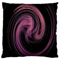 A Pink Purple Swirl Fractal And Flame Style Large Cushion Case (two Sides) by Simbadda