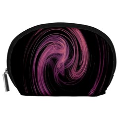 A Pink Purple Swirl Fractal And Flame Style Accessory Pouches (large)  by Simbadda