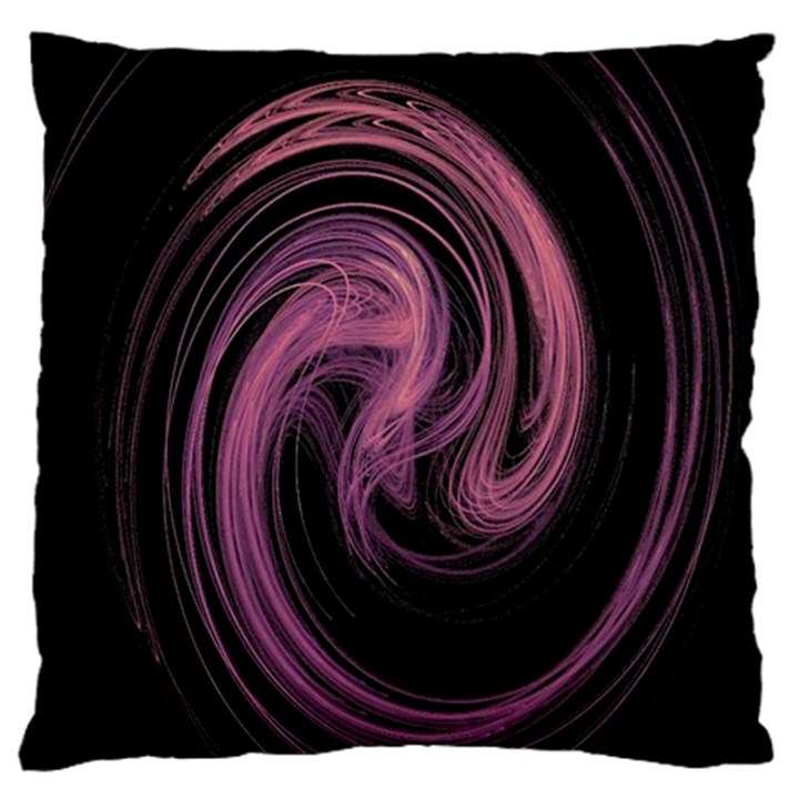 A Pink Purple Swirl Fractal And Flame Style Standard Flano Cushion Case (One Side)