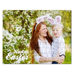 Happy Easter Family Bunny Jigsaw Puzzle (rectangle) by strawberrymilkstore8