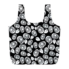 Floral Pattern Full Print Recycle Bags (l)  by Valentinaart