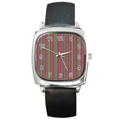 Lines Square Metal Watch by Valentinaart