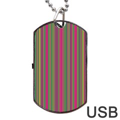 Lines Dog Tag Usb Flash (two Sides) by Valentinaart