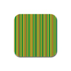 Lines Rubber Square Coaster (4 Pack)  by Valentinaart