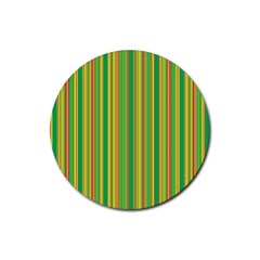 Lines Rubber Round Coaster (4 Pack)  by Valentinaart