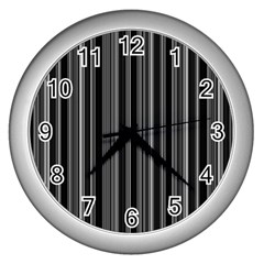 Lines Wall Clocks (silver)  by Valentinaart