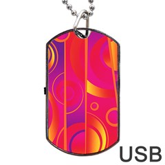 Pattern Dog Tag Usb Flash (one Side) by Valentinaart