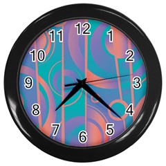 Pattern Wall Clocks (black) by Valentinaart