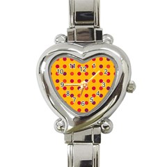 Polka Dots  Heart Italian Charm Watch by Valentinaart