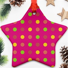 Polka Dots  Star Ornament (two Sides) by Valentinaart