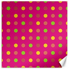 Polka Dots  Canvas 16  X 16   by Valentinaart