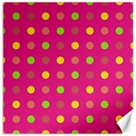 Polka dots  Canvas 16  x 16   15.2 x15.41  Canvas - 1