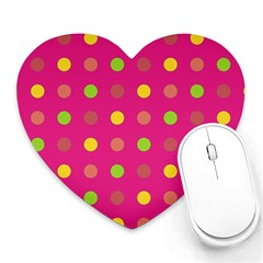 Polka Dots  Heart Mousepads by Valentinaart