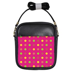 Polka Dots  Girls Sling Bags by Valentinaart