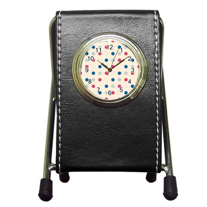 Polka dots  Pen Holder Desk Clocks