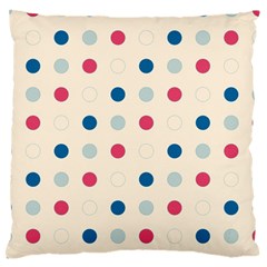 Polka Dots  Large Flano Cushion Case (one Side)