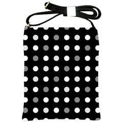 Polka Dots  Shoulder Sling Bags by Valentinaart