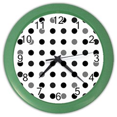 Polka Dots  Color Wall Clocks by Valentinaart