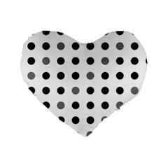 Polka Dots  Standard 16  Premium Heart Shape Cushions by Valentinaart