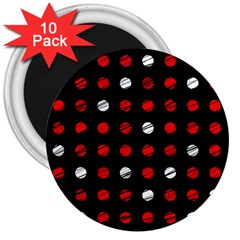 Polka Dots  3  Magnets (10 Pack)  by Valentinaart