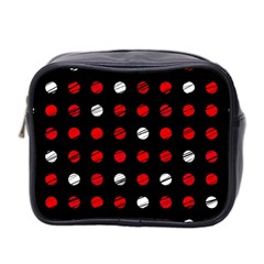 Polka Dots  Mini Toiletries Bag 2-side by Valentinaart